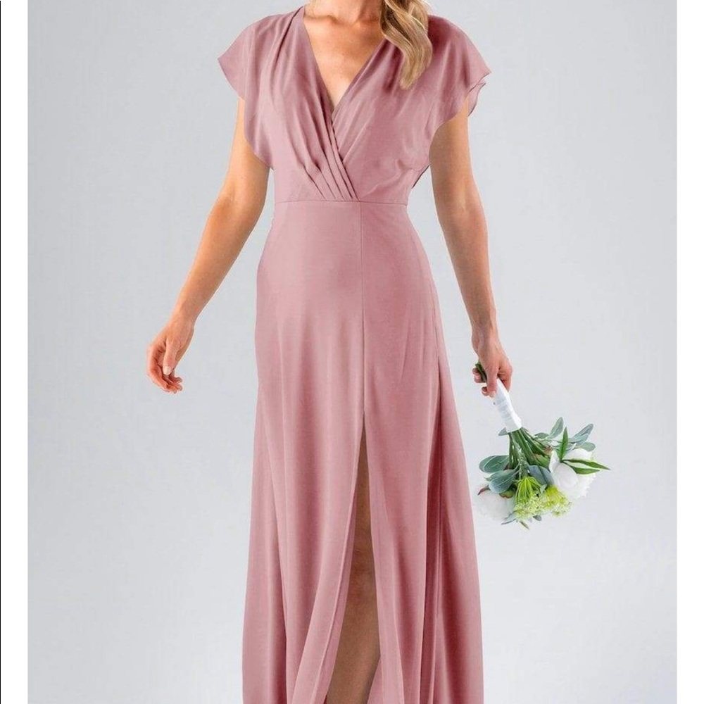 Dusty rose long, maxi, bridesmaids, prom dress